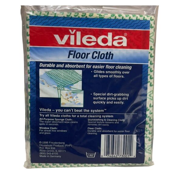 Vintage 1998 Vileda Roll-O-Matic Floor Cloths Machine Washable Germany Lot of 9 - Picture 3 of 7